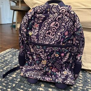 Vera Bradley Purple Floral Rolling Backpack